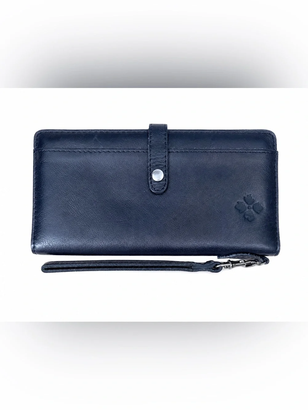 Patricia Nash Black Leather Wristlet Wallet